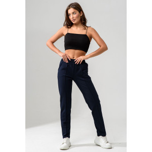 Брюки женские №67169О футер с лайкрой 2-х нитка (последний размер) темно-синий 46,56,58