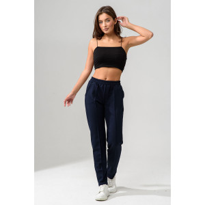 Брюки женские №67169О футер с лайкрой 2-х нитка (последний размер) темно-синий 46,56,58