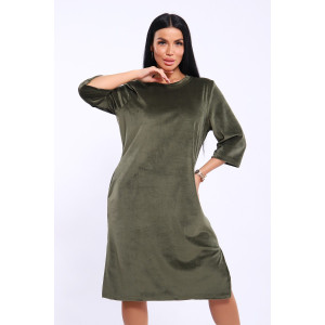 Туника женская №71137 велюр (последний размер) хаки 52,56,62 Туника женская №71137 велюр (последний размер) хаки 52,56,62