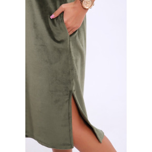 Туника женская №71137 велюр (последний размер) хаки 52,56,62 Туника женская №71137 велюр (последний размер) хаки 52,56,62