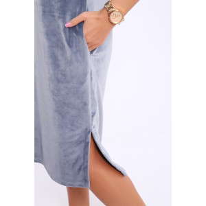 Туника женская №71137 велюр (последний размер) серый 54,62 Туника женская №71137 велюр (последний размер) серый 54,62