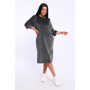 Туника женская №71144 велюр (последний размер) графит 52 Туника женская №71144 велюр (последний размер) графит 52