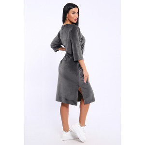 Туника женская №71144 велюр (последний размер) графит 52 Туника женская №71144 велюр (последний размер) графит 52