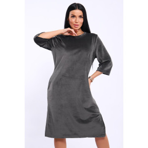 Туника женская №71144 велюр (последний размер) графит 52 Туника женская №71144 велюр (последний размер) графит 52