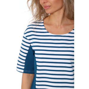 Туника женская ПЖ004-011ф-37ф футер 2-х нитка (последний размер) синий 52