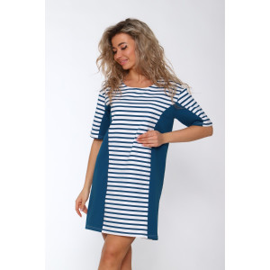 Туника женская ПЖ004-011ф-37ф футер 2-х нитка (последний размер) синий 52