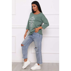 Туника женская №29516 кулирка (последний размер) хаки 60 Туника женская №29516 кулирка (последний размер) хаки 60