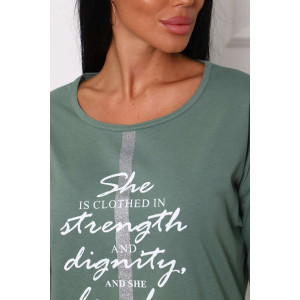 Туника женская №29516 кулирка (последний размер) хаки 60 Туника женская №29516 кулирка (последний размер) хаки 60