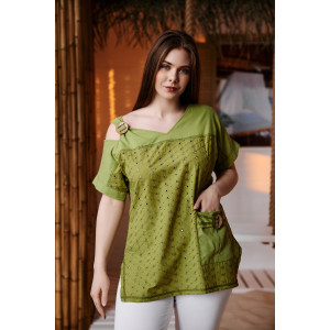 Туника женская №9182 шитье (последний размер) зеленый 58,64 Туника женская №9182 шитье (последний размер) зеленый 58,64