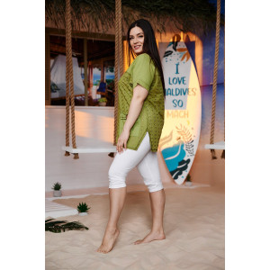 Туника женская №9182 шитье (последний размер) зеленый 58,64 Туника женская №9182 шитье (последний размер) зеленый 58,64