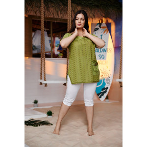 Туника женская №9182 шитье (последний размер) зеленый 58,64 Туника женская №9182 шитье (последний размер) зеленый 58,64