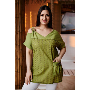 Туника женская №9182 шитье (последний размер) зеленый 58,64 Туника женская №9182 шитье (последний размер) зеленый 58,64