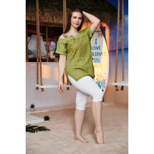 Туника женская №9182 шитье (последний размер) зеленый 58,64 Туника женская №9182 шитье (последний размер) зеленый 58,64