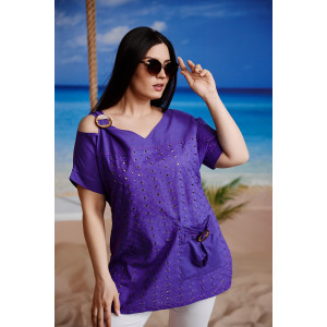 Туника женская №9182 шитье (последний размер) фиолетовый 54 Туника женская №9182 шитье (последний размер) фиолетовый 54