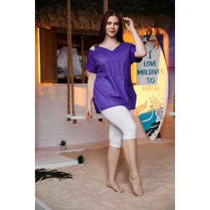 Туника женская №9182 шитье (последний размер) фиолетовый 54 Туника женская №9182 шитье (последний размер) фиолетовый 54