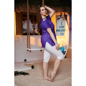 Туника женская №9182 шитье (последний размер) фиолетовый 54 Туника женская №9182 шитье (последний размер) фиолетовый 54