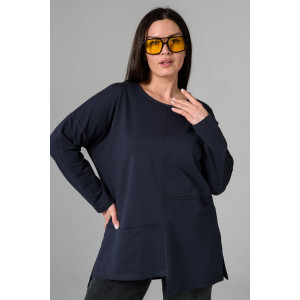 Туника женская №9160 футер с лайкрой 2-х нитка (последний размер) фумэ 54