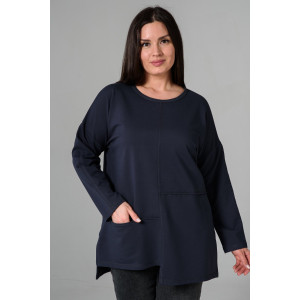 Туника женская №9160 футер с лайкрой 2-х нитка (последний размер) фумэ 54