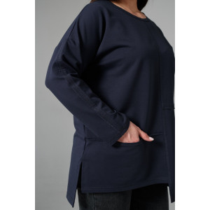 Туника женская №9160 футер с лайкрой 2-х нитка (последний размер) фумэ 54