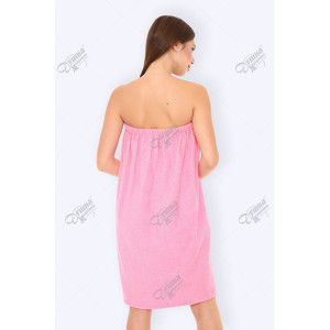 Парео женское махровое на кнопках розовый Парео женское махровое на кнопках розовый