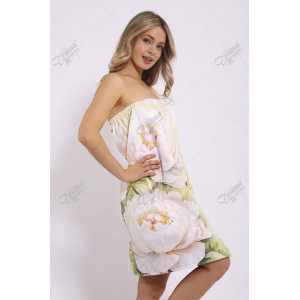 Парео женское махровое на кнопках "Пионы" рис.3 Парео женское махровое на кнопках "Пионы" рис.3