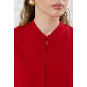 Бомбер женский "Баланс-1" футер 2-х нитка с полиэстером (р-ры: 46-56) красный