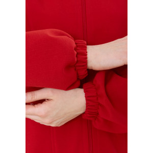 Бомбер женский "Баланс-1" футер 2-х нитка с полиэстером (р-ры: 46-56) красный