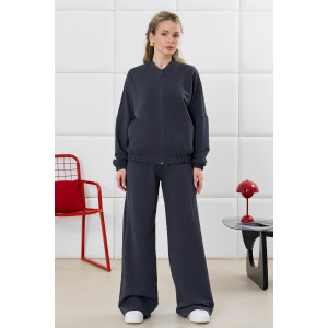 Бомбер женский "Баланс-1" футер 2-х нитка с полиэстером (р-ры: 46-56) фуме