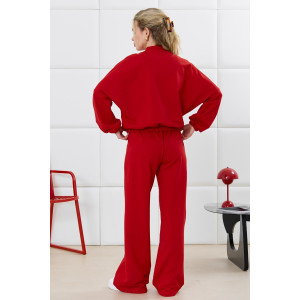 Брюки женские "Баланс-2" футер 2-х нитка с полиэстером (р-ры: 46-56) красный