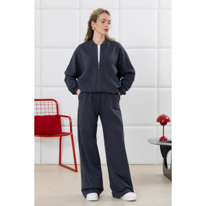 Брюки женские "Баланс-2" футер 2-х нитка с полиэстером (р-ры: 46-56) фуме