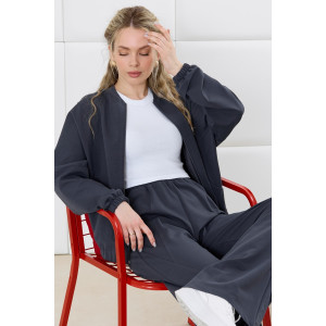 Брюки женские "Баланс-2" футер 2-х нитка с полиэстером (р-ры: 46-56) фуме