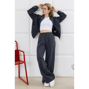 Брюки женские "Баланс-2" футер 2-х нитка с полиэстером (р-ры: 46-56) фуме