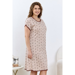 Сорочка женская "Вельвета-1" кулирка (р-ры: 48-58) бежевый