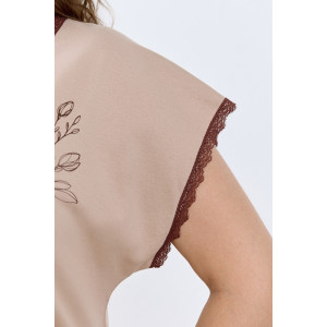 Пижама женская "Вельвета-2" кулирка (р-ры: 48-58) бежевый