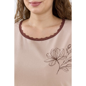 Пижама женская "Вельвета-2" кулирка (р-ры: 48-58) бежевый