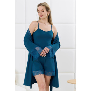 Халат женский "Зора-4" кашкорсе (р-ры: 44-54) изумрудный