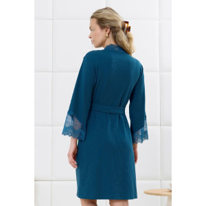 Халат женский "Зора-4" кашкорсе (р-ры: 44-54) изумрудный