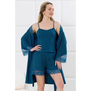 Халат женский "Зора-4" кашкорсе (р-ры: 44-54) изумрудный