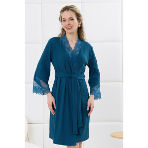 Халат женский "Зора-4" кашкорсе (р-ры: 44-54) изумрудный