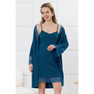 Халат женский "Зора-4" кашкорсе (р-ры: 44-54) изумрудный