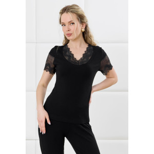 Пижама женская "Зора-2" кашкорсе (р-ры: 44-54) черный