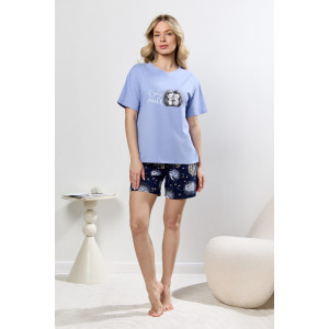 Костюм двойка женский "Контур-2" кулирка (р-ры: 44-54) голубой