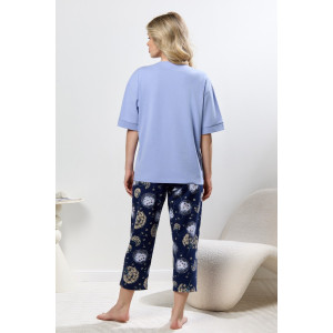 Костюм двойка женский "Контур-1" кулирка (р-ры: 44-54) голубой