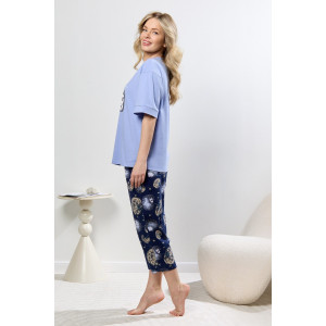 Костюм двойка женский "Контур-1" кулирка (р-ры: 44-54) голубой