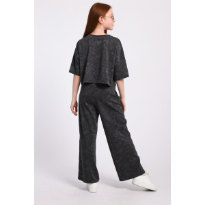 Костюм двойка детский "Алина" кулирка (р-ры: 140-164) графит