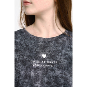 Костюм двойка детский "Алина" кулирка (р-ры: 140-164) графит