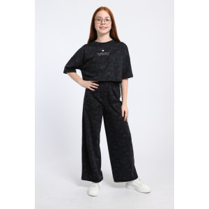 Костюм двойка детский "Алина" кулирка (р-ры: 140-164) графит