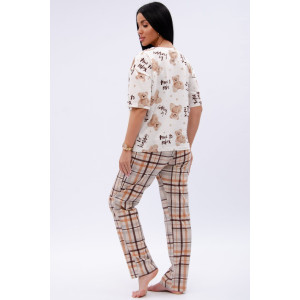 Пижама женская "Тея" кулирка (р-ры: 42-56) Пижама женская "Тея" кулирка (р-ры: 42-56)