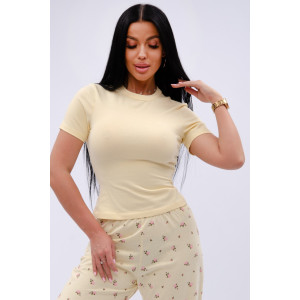 Пижама женская "Брунелла 2" кулирка с лайкрой (р-ры: 42-52) желтый