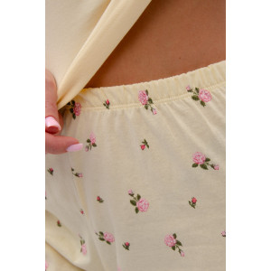 Пижама женская "Брунелла 2" кулирка с лайкрой (р-ры: 42-52) желтый